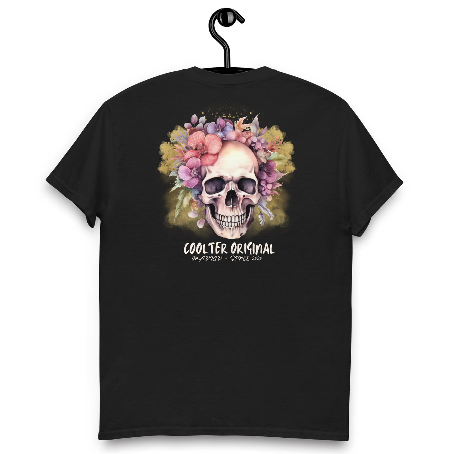 CAMISETA ALGODÓN CON BORDADO Y ESTAMPA "SKULL COOLTER"