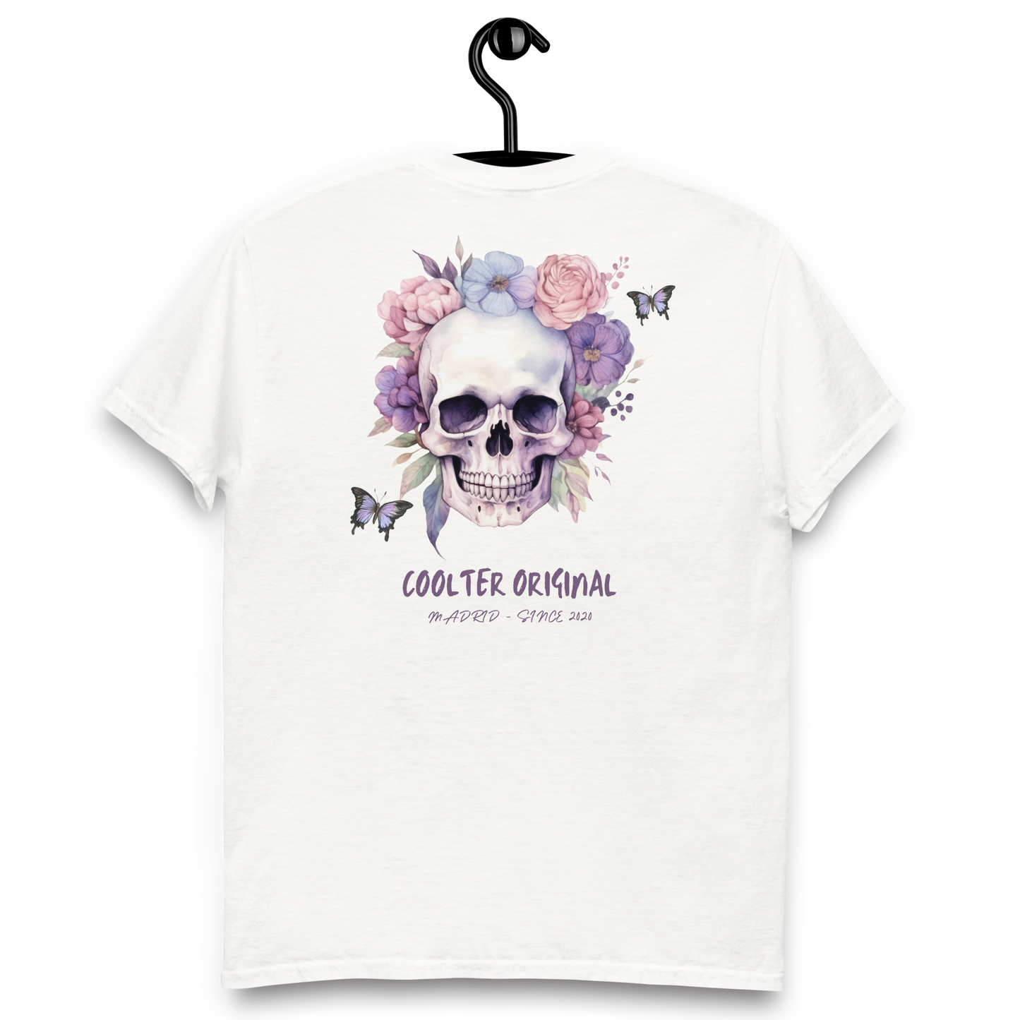CAMISETA ALGODÓN CON BORDADO Y ESTAMPA "SKULL COOLTER"