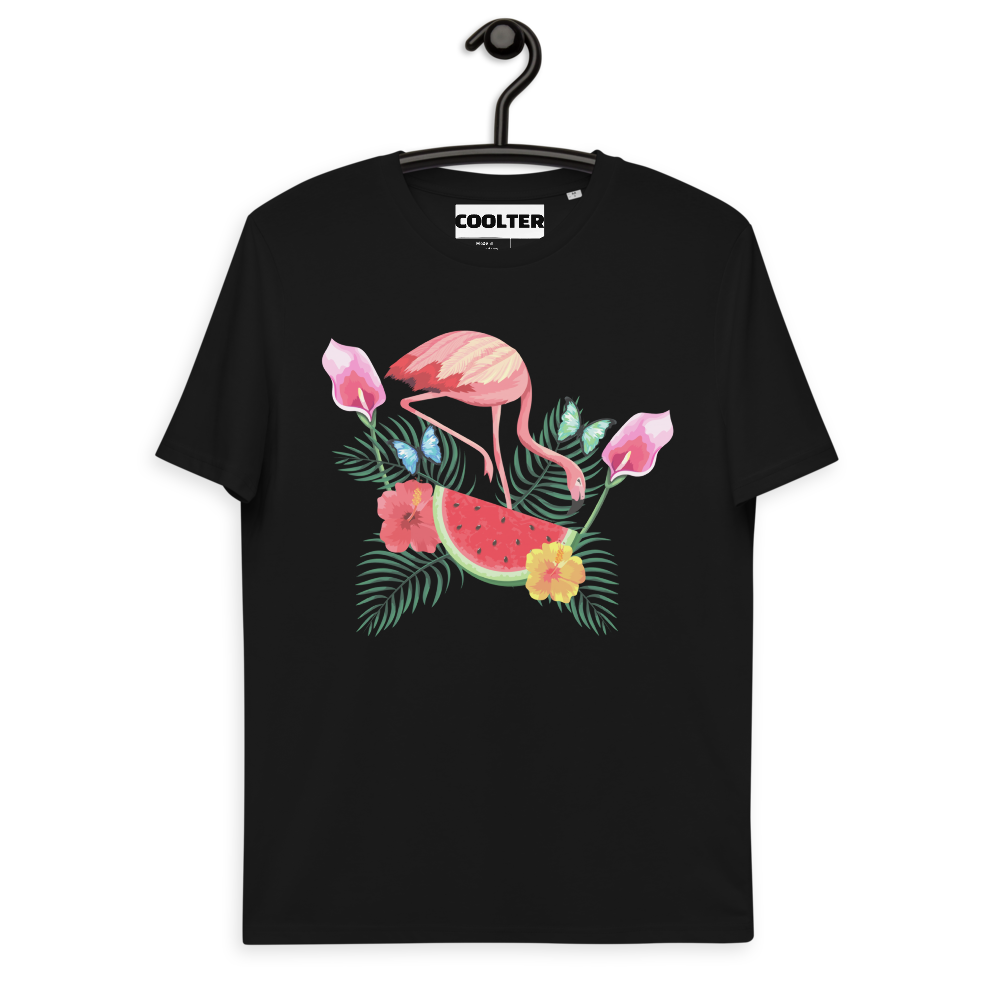 CAMISETA ALGODÓN ORGÁNICO CON ESTAMPA "WATERMELON FLAMINGO"