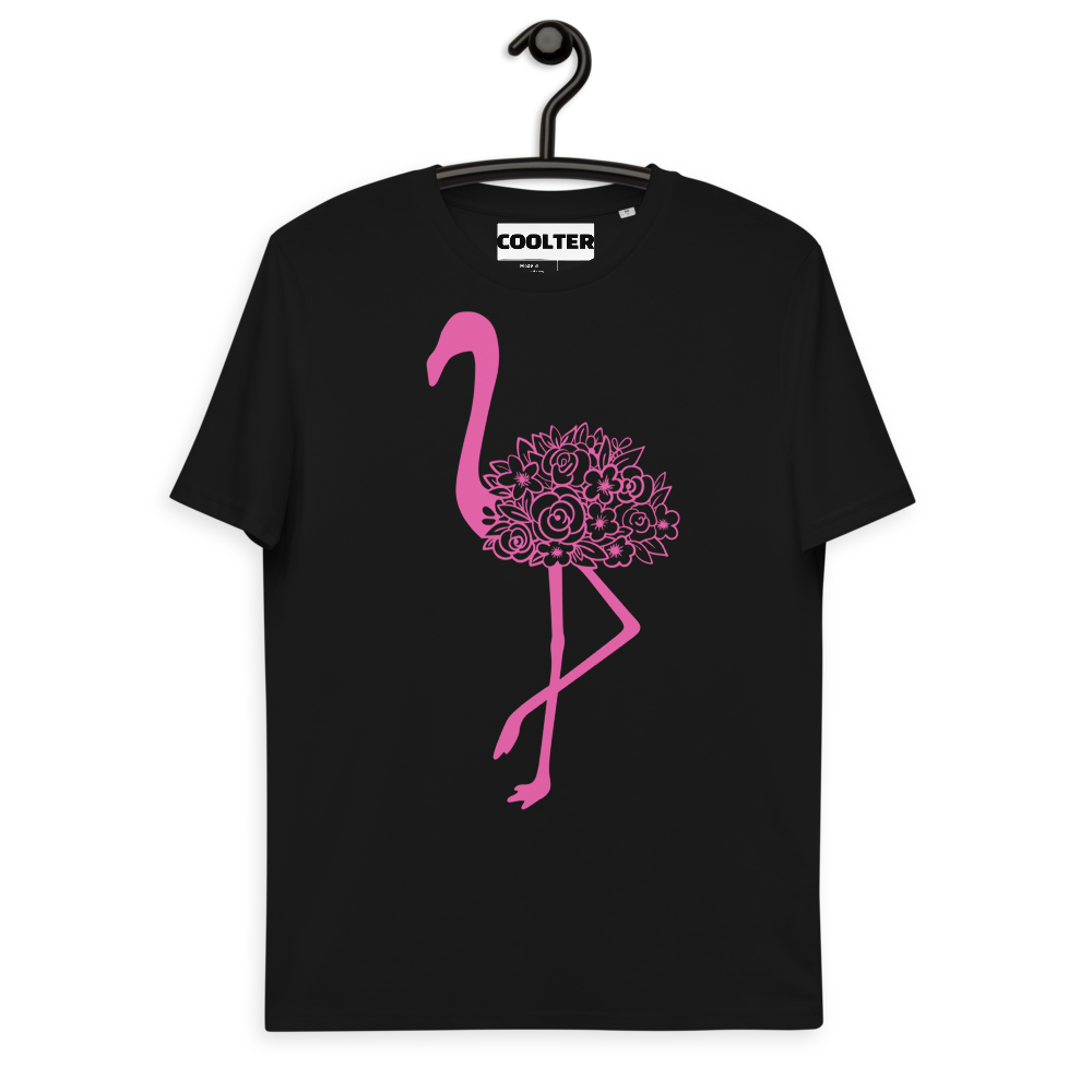CAMISETA ALGODÓN ORGÁNICO CON ESTAMPA "SPRING FLAMINGO"
