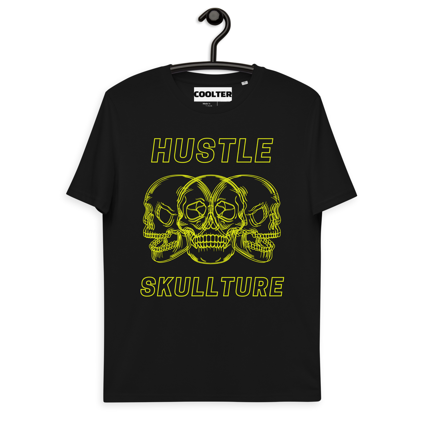CAMISETA ALGODÓN ORGÁNICO CON ESTAMPA "HUSTLE SKULLTURE"