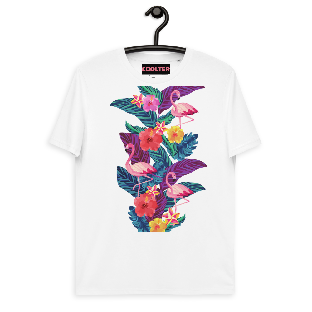 CAMISETA ALGODÓN ORGÁNICO CON ESTAMPA "WILD FLAMINGO"