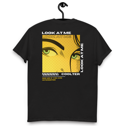 CAMISETA ALGODÓN CON BORDADO Y ESTAMPA "LOOK AT ME"