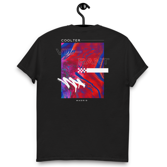 CAMISETA ALGODÓN CON BORDADO Y ESTAMPA "VIBRANT"