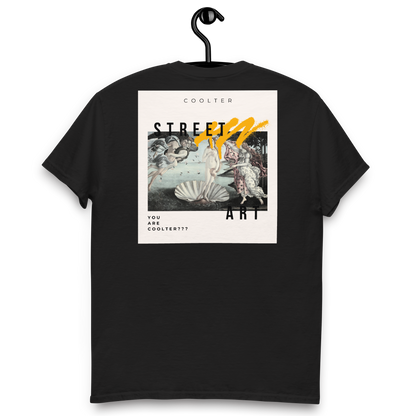 CAMISETA ALGODÓN CON BORDADO Y ESTAMPA "STREET ART"