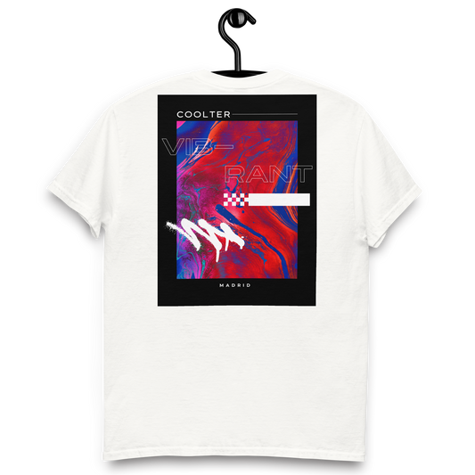 CAMISETA ALGODÓN CON BORDADO Y ESTAMPA "VIBRANT"