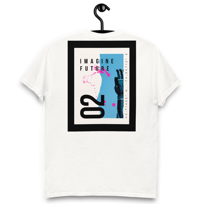 CAMISETA ALGODÓN CON BORDADO Y ESTAMPA "IMAGINE FUTURE"