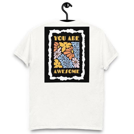 CAMISETA ALGODÓN CON BORDADO Y ESTAMPA "YOU ARE AWESOME"