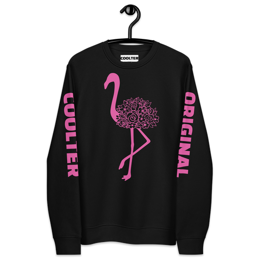 SUDADERA DE ALGODÓN ORGÁNICO PREMIUM "SPRING FLAMINGO"