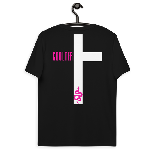 CAMISETA ALGODÓN ORGÁNICO CON ESTAMPA "CROSS AND SNAKE"