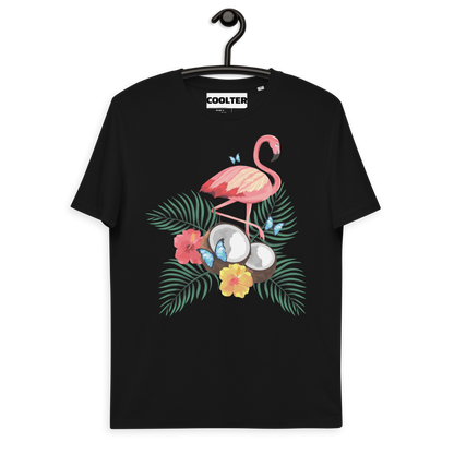 CAMISETA ALGODÓN ORGÁNICO CON ESTAMPA "COCO FLAMINGO"