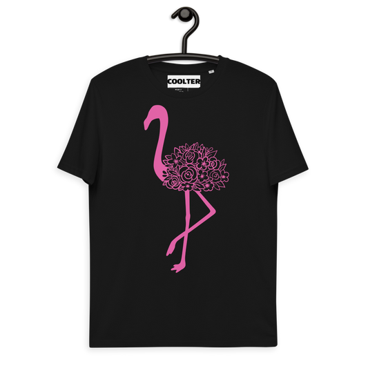 CAMISETA ALGODÓN ORGÁNICO CON ESTAMPA "SPRING FLAMINGO"